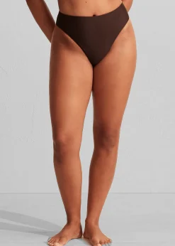 The Frankie Shop Matteau Nineties High Waist Bikini Brief Carob Clearance