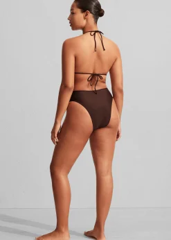 The Frankie Shop Matteau Nineties High Waist Bikini Brief Carob Clearance