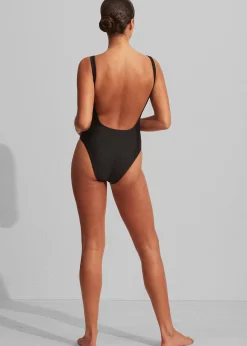 The Frankie Shop Matteau Nineties Maillot Swimsuit Black Outlet