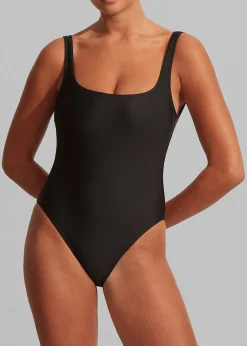 The Frankie Shop Matteau Nineties Maillot Swimsuit Black Outlet