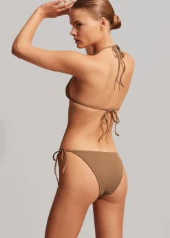 The Frankie Shop Matteau String Bikini Brief Cinnamon Crinkle