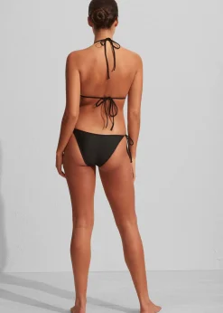 The Frankie Shop Matteau String Triangle Bikini Top Black New