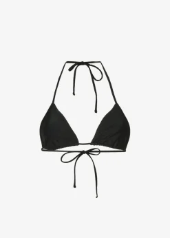 The Frankie Shop Matteau String Triangle Bikini Top Black New