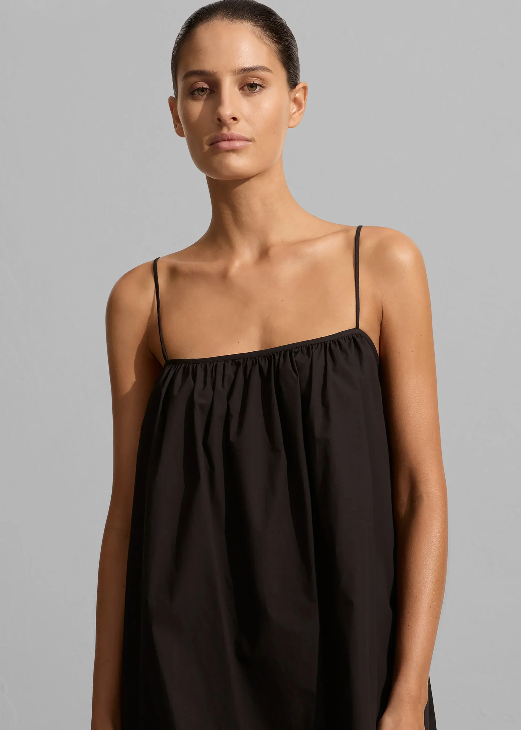The Frankie Shop Matteau Voluminous Cami Mini Dress Black Sale