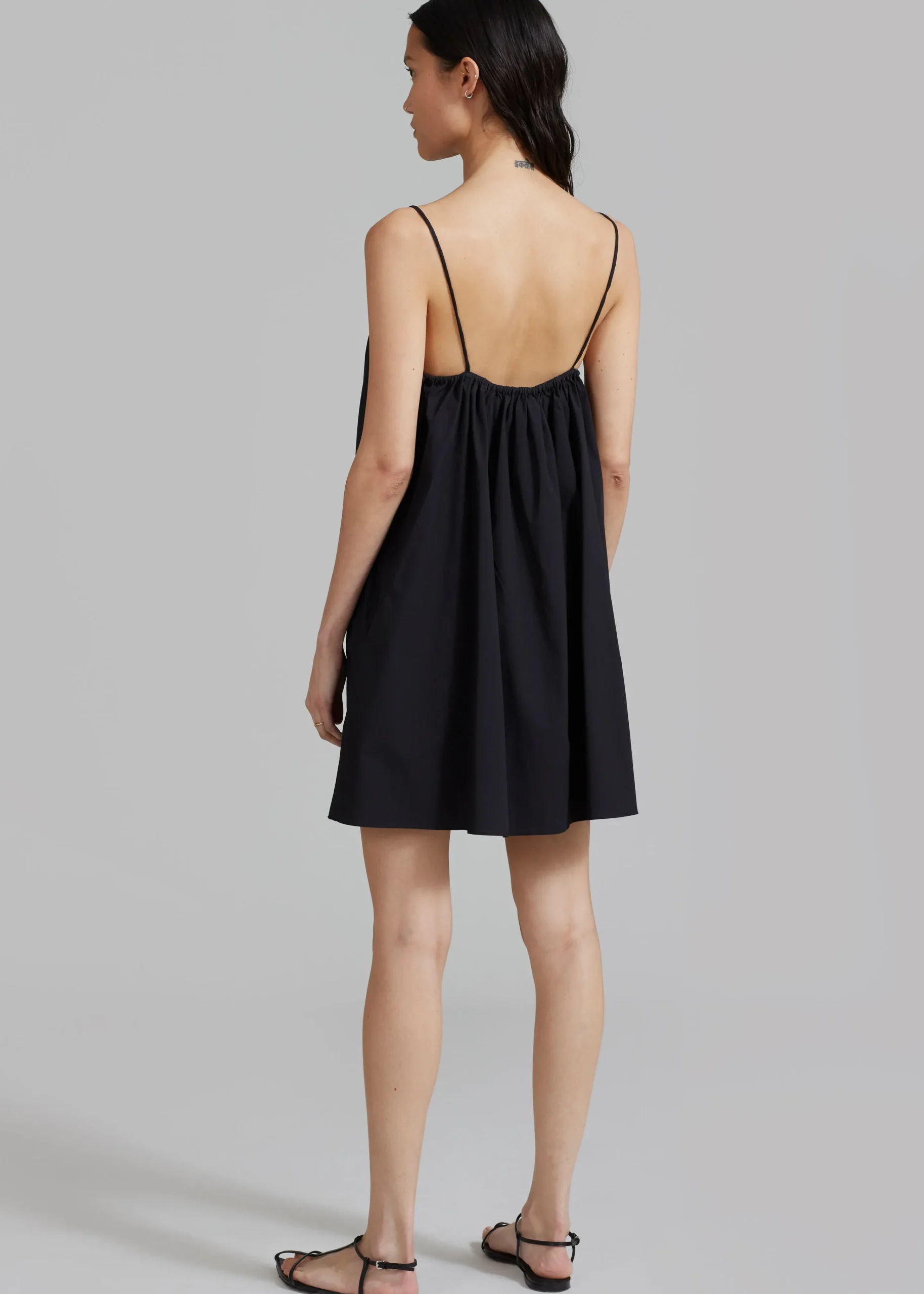 The Frankie Shop Matteau Voluminous Cami Mini Dress Black Sale