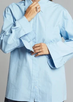 The Frankie Shop Mayim Oversized Shirt Sky Clearance