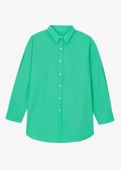 The Frankie Shop Melody Oversized Cotton Shirt Island Green Best