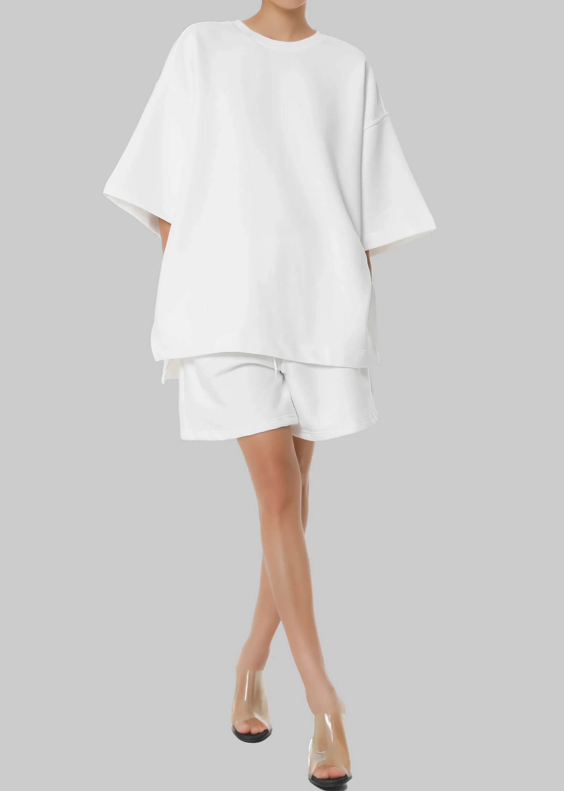The Frankie Shop Memphis Fleece Set White New