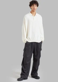 The Frankie Shop Meriel Polo Sweater Cream Best