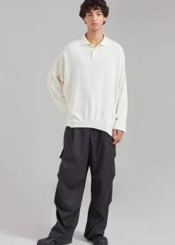 The Frankie Shop Meriel Polo Sweater Cream Best