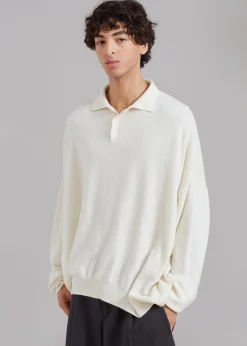 The Frankie Shop Meriel Polo Sweater Cream Best