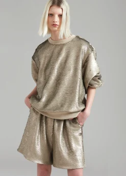 The Frankie Shop Metz Sequins Sweatshirt Bronze Online