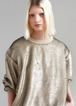 The Frankie Shop Metz Sequins Sweatshirt Bronze Online