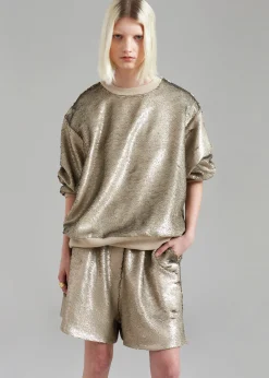 The Frankie Shop Metz Sequins Sweatshirt Bronze Online