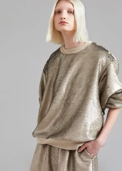 The Frankie Shop Metz Sequins Sweatshirt Bronze Online