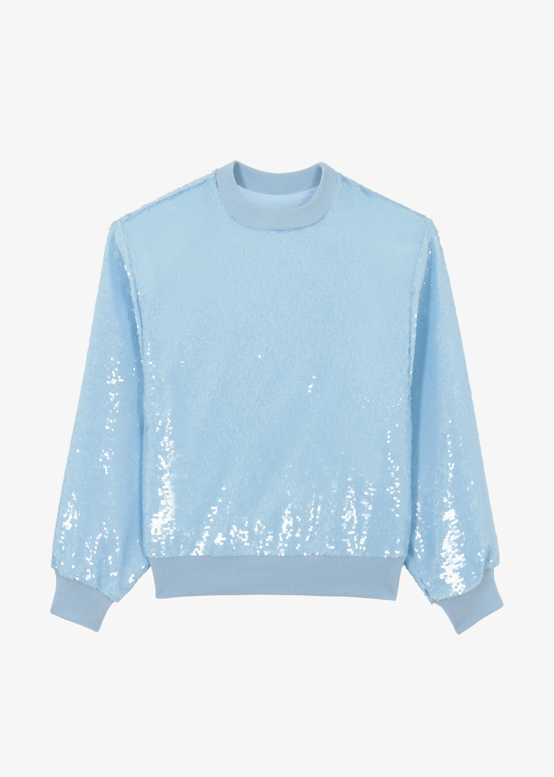 The Frankie Shop Metz Sequins Sweatshirt Sky Clearance