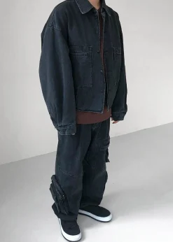 The Frankie Shop Miller Denim Jacket Black Wash Best