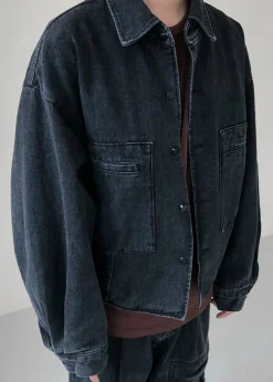 The Frankie Shop Miller Denim Jacket Black Wash Best