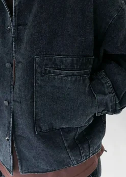 The Frankie Shop Miller Denim Jacket Black Wash Best