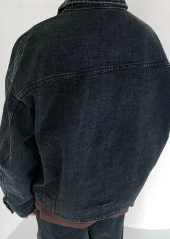 The Frankie Shop Miller Denim Jacket Black Wash Best