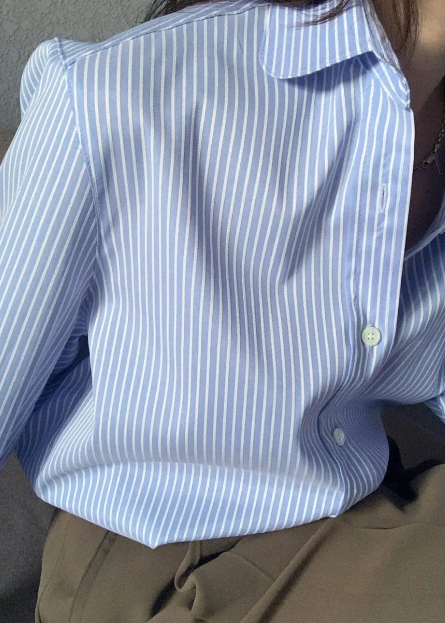 The Frankie Shop Mina Shirt Blue Stripe Hot