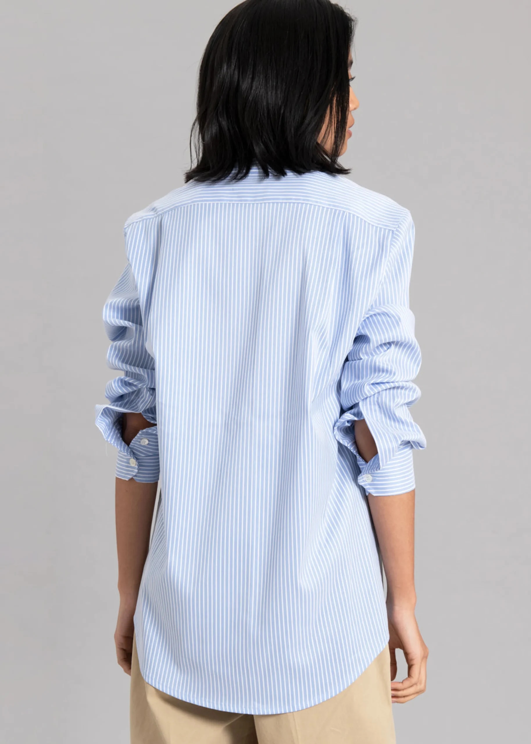 The Frankie Shop Mina Shirt Blue Stripe Hot