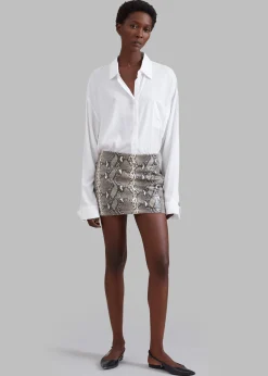 The Frankie Shop Nairobi Mini Skirt Grey Python Best