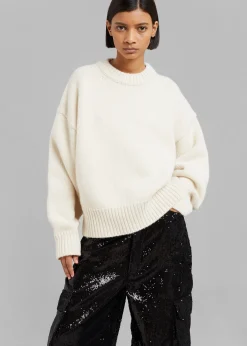 The Frankie Shop Natte Sweater Cream Clearance