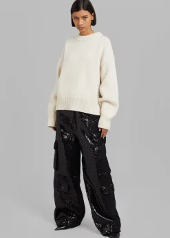 The Frankie Shop Natte Sweater Cream Clearance
