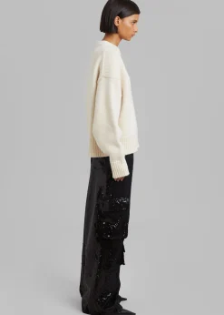 The Frankie Shop Natte Sweater Cream Clearance