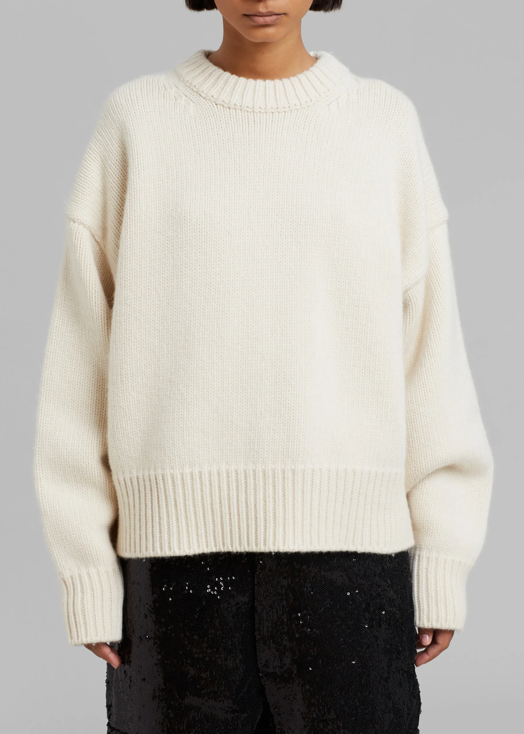 The Frankie Shop Natte Sweater Cream Clearance
