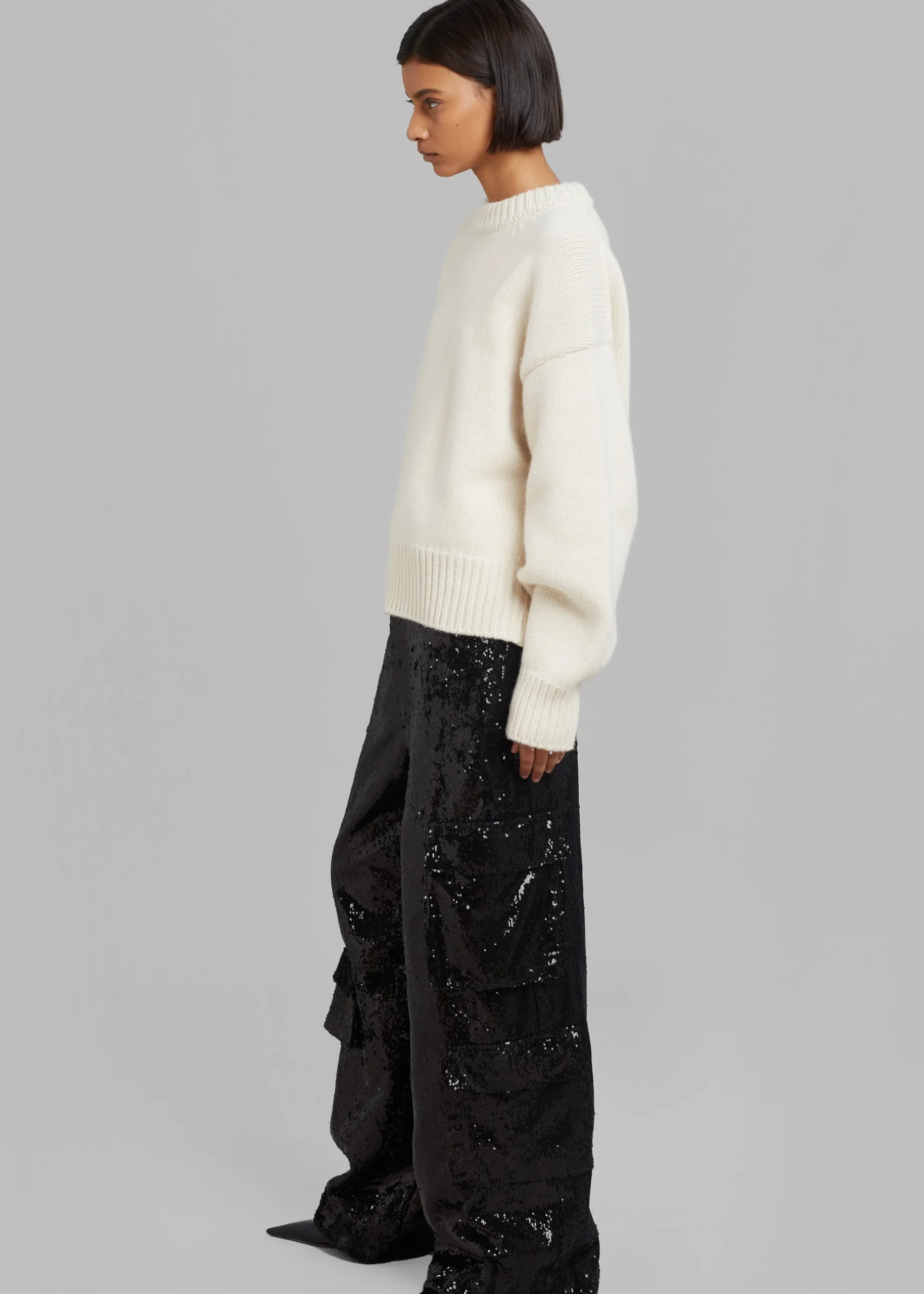 The Frankie Shop Natte Sweater Cream Clearance
