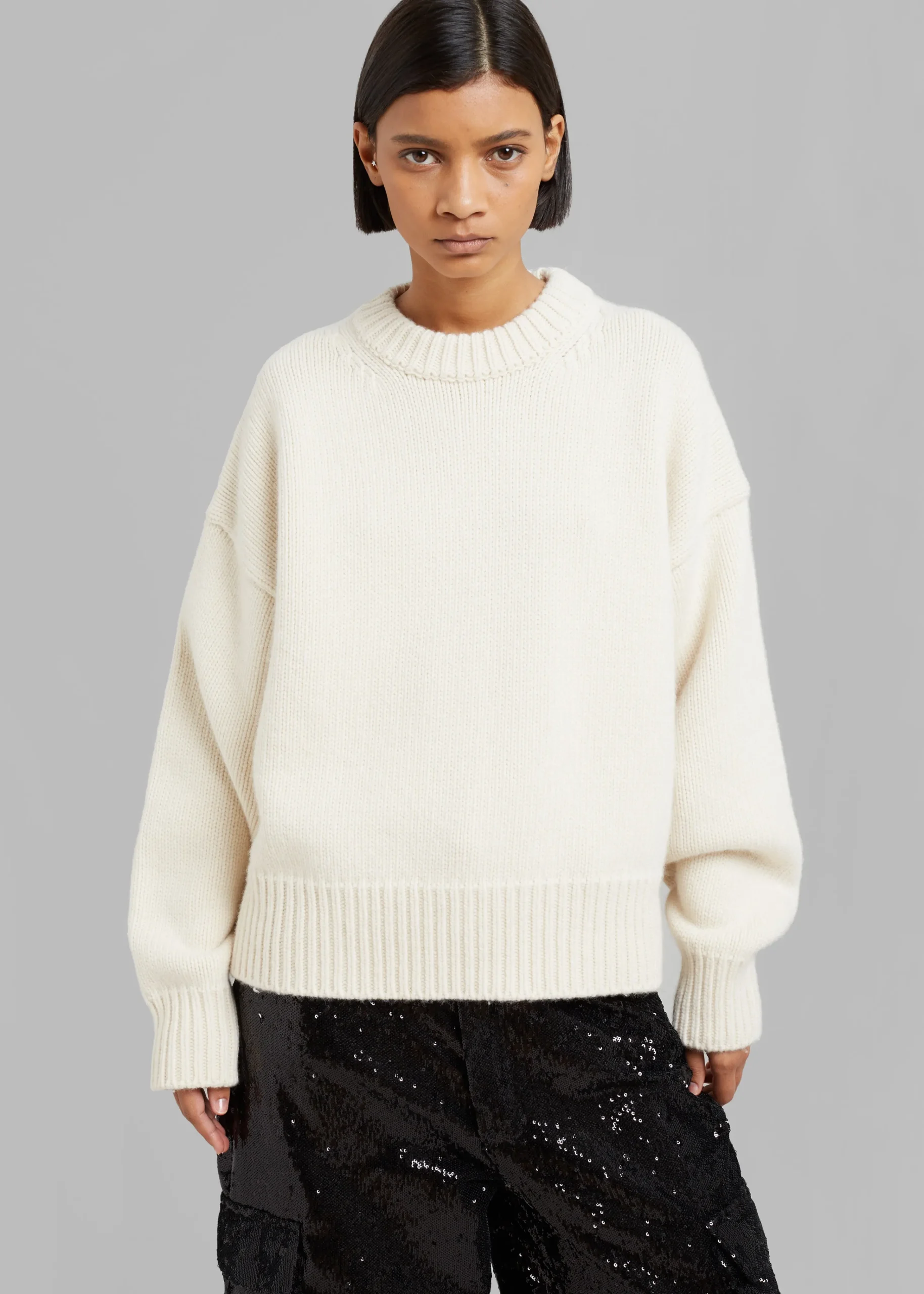 The Frankie Shop Natte Sweater Cream Clearance