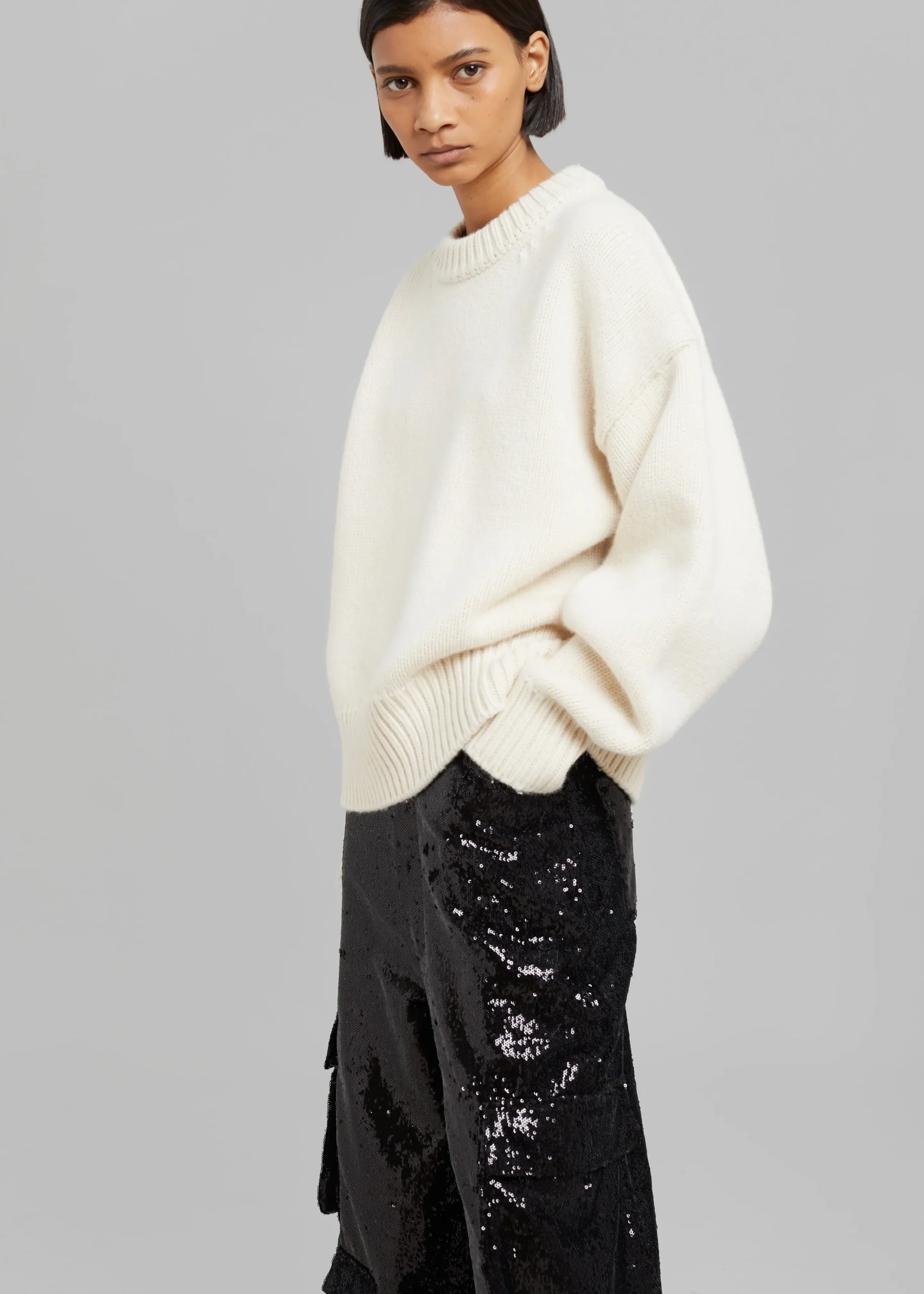 The Frankie Shop Natte Sweater Cream Clearance