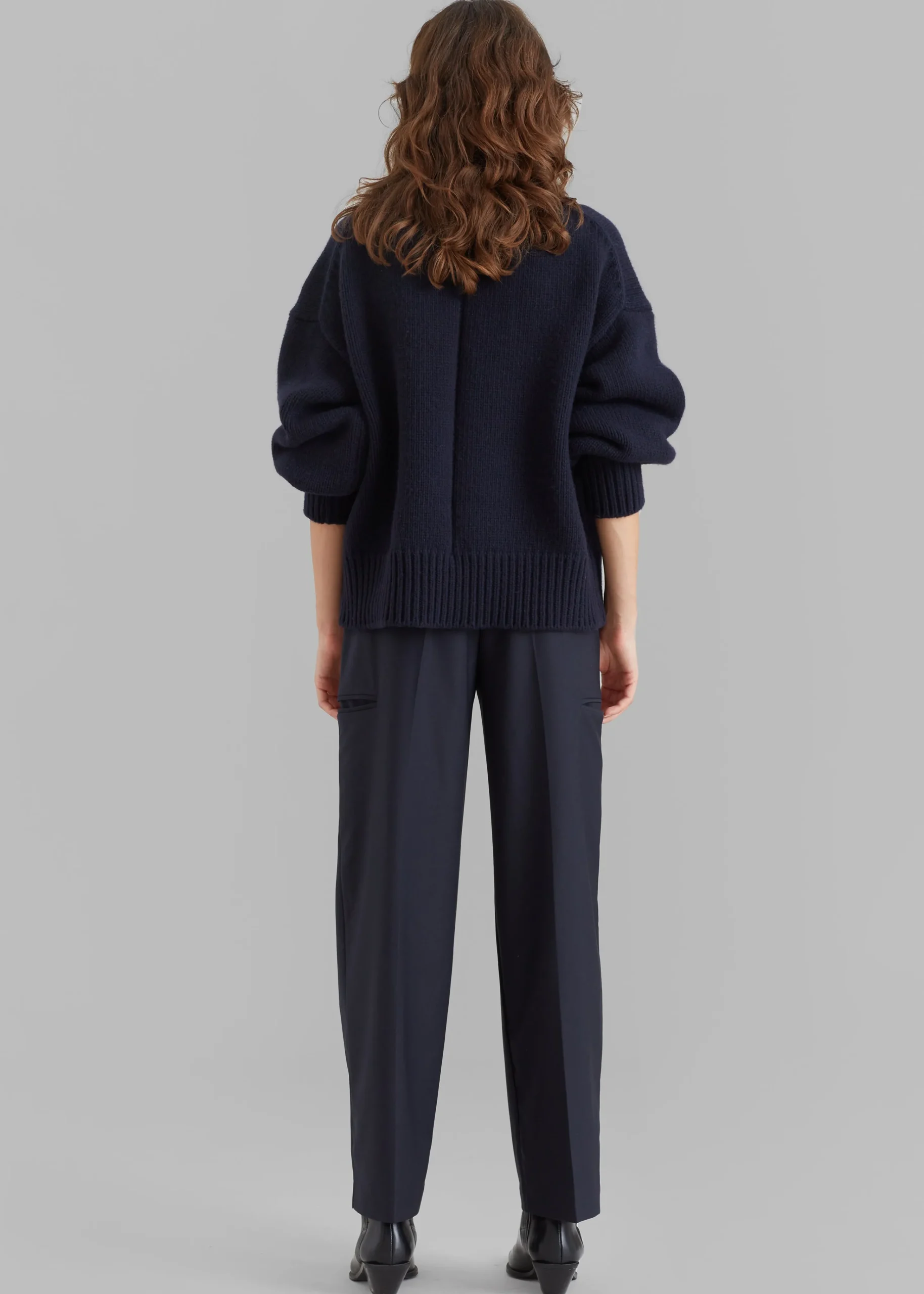 The Frankie Shop Natte Sweater Navy Outlet