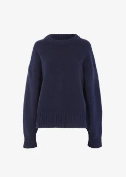 The Frankie Shop Natte Sweater Navy Outlet