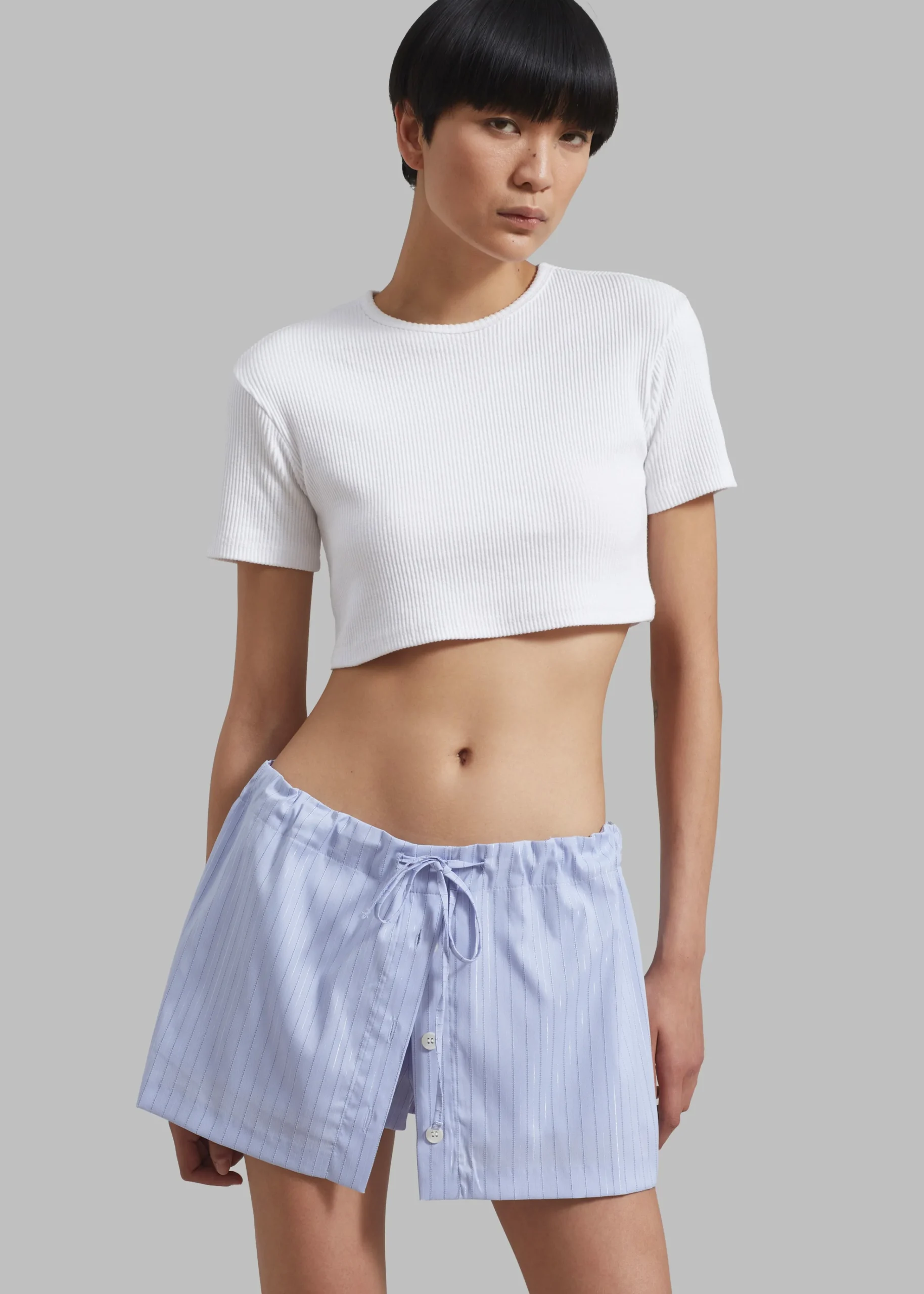 The Frankie Shop Nico Cropped Tee White Best