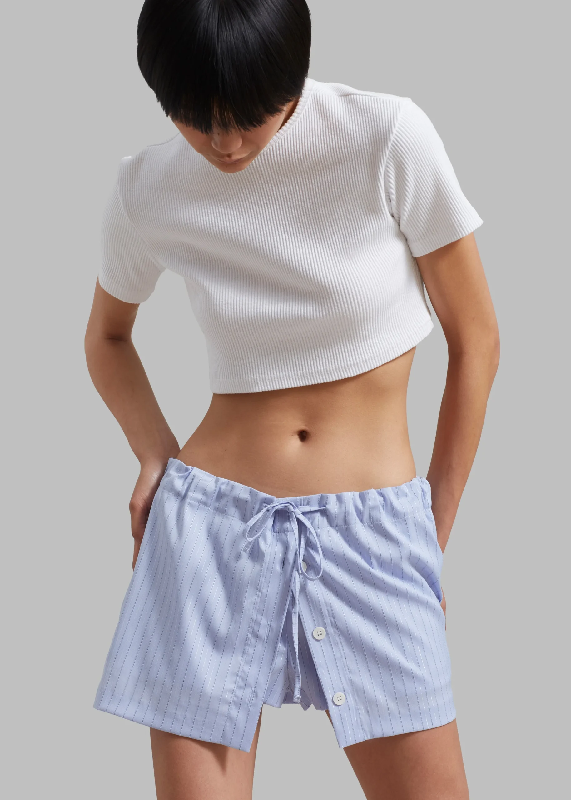 The Frankie Shop Nico Cropped Tee White Best