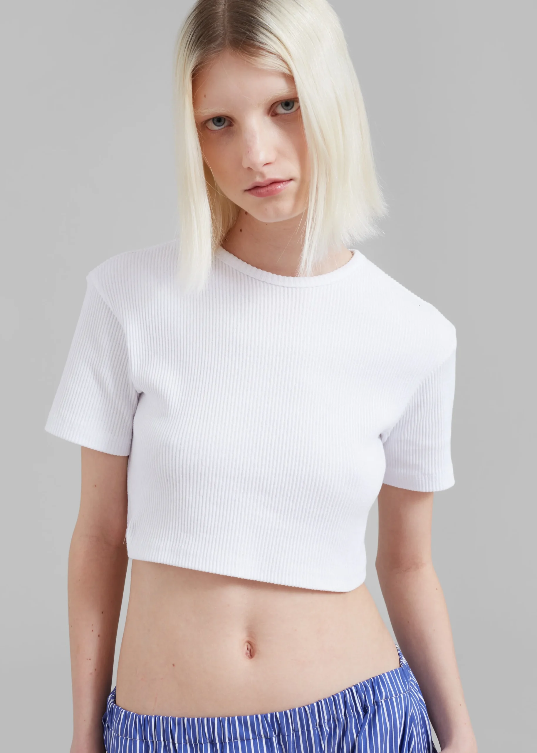 The Frankie Shop Nico Cropped Tee White Best