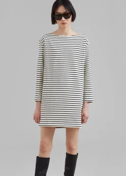 The Frankie Shop Nino Mini Dress Black Stripe Online