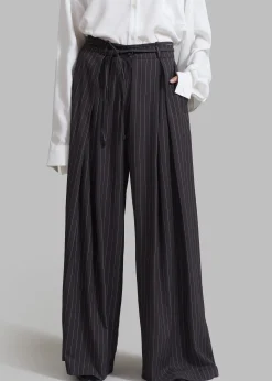 The Frankie Shop Noor Wide Pants Grey Pinstripe Sale