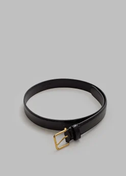 The Frankie Shop Norin Croc-Effect Belt Black Clearance