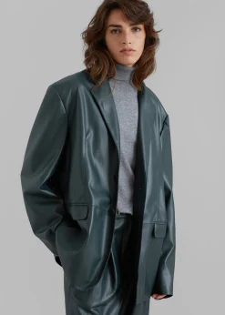 The Frankie Shop Olympia Blazer Bottle Green Discount