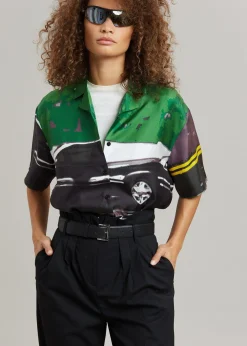 The Frankie Shop Operasport Tony Unisex Shirt Green Print