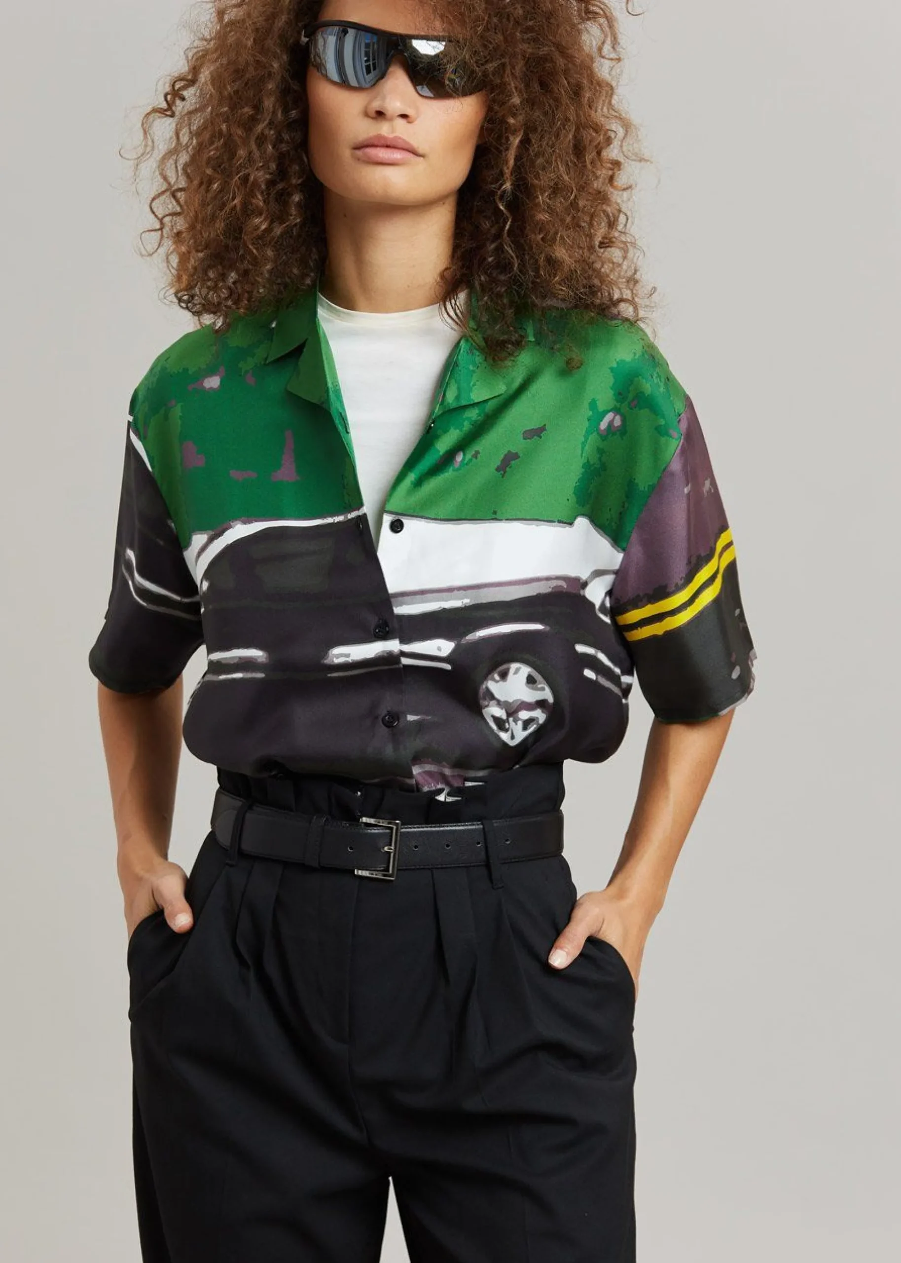 The Frankie Shop Operasport Tony Unisex Shirt Green Print