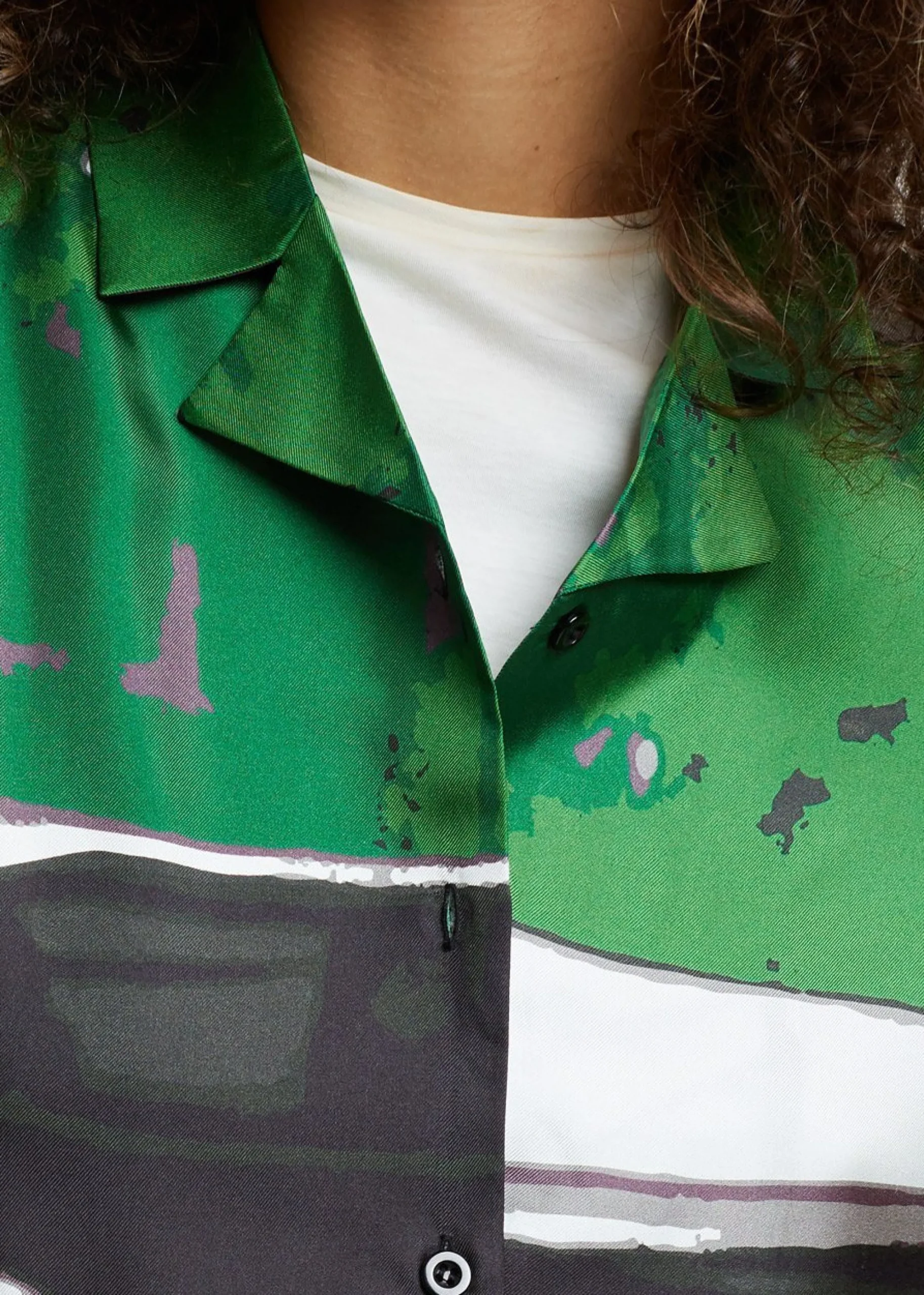 The Frankie Shop Operasport Tony Unisex Shirt Green Print