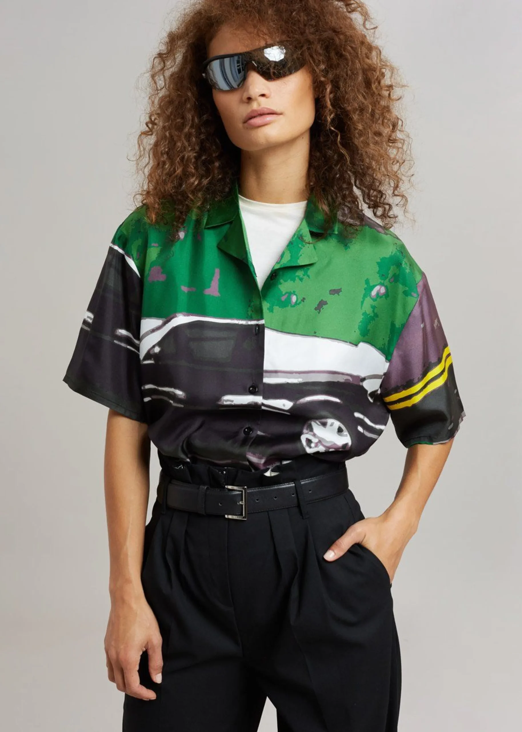 The Frankie Shop Operasport Tony Unisex Shirt Green Print