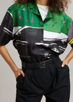 The Frankie Shop Operasport Tony Unisex Shirt Green Print