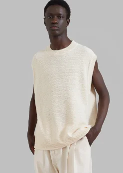 The Frankie Shop Oslo Knit Vest Cream New