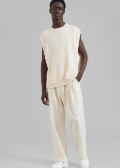 The Frankie Shop Oslo Knit Vest Cream New